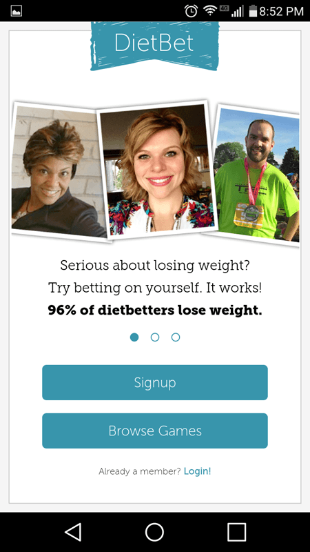 DietBet Intro Screen