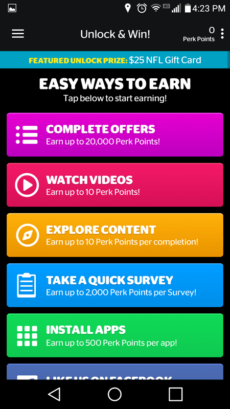 Other Ways To Earn Points In The Unlock And Win App