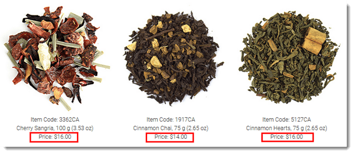 Selection of Tea from Steeped Tea