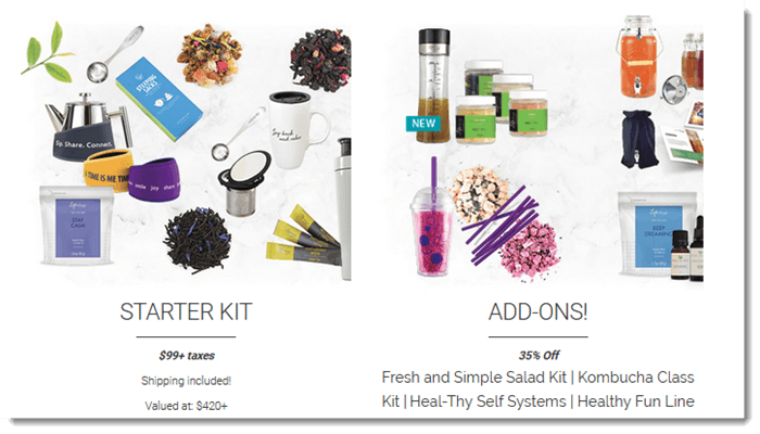 Starter Kit and Addons from Steeped Tea