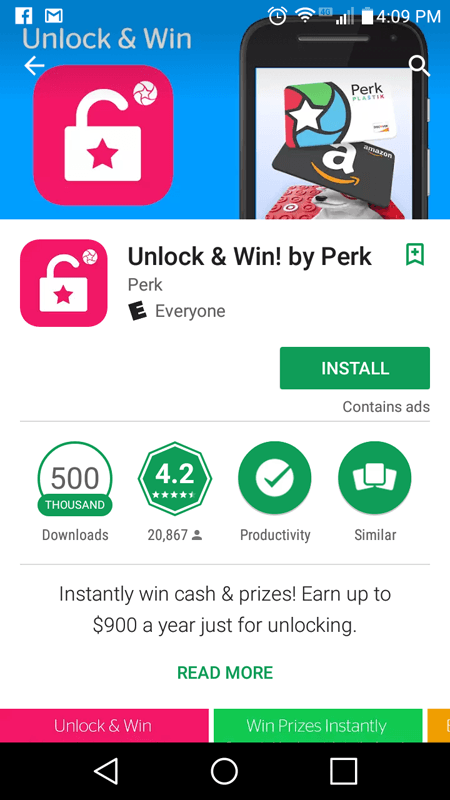 Unlock And Win App Basic Information