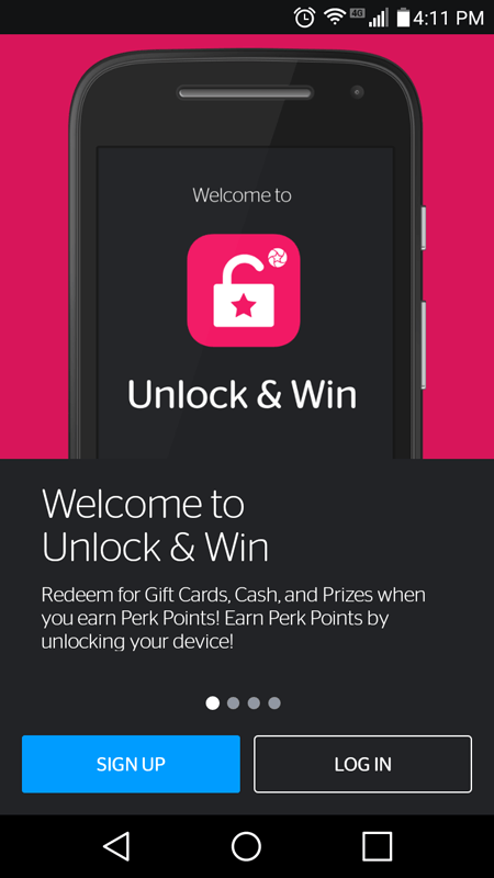 Unlock And Win Intro Screen