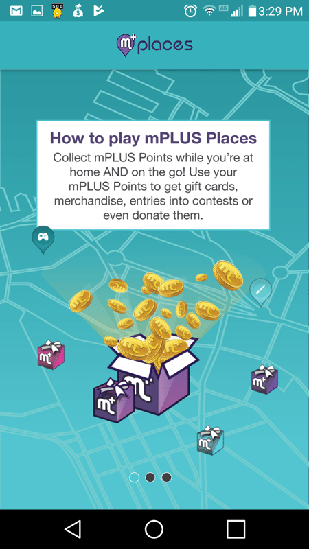 mPlus Places Intro Screen