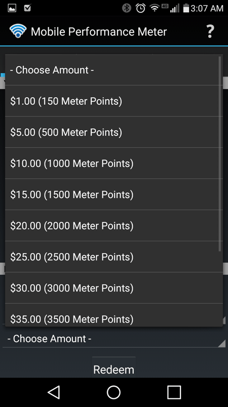 Embee Mobile Performance Meter App Rewards