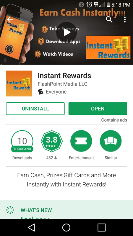 Instant Rewards Basic Info