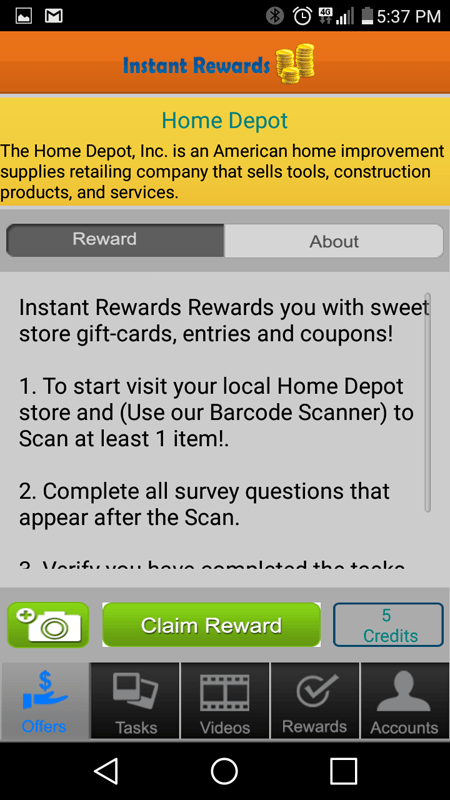 Instant Rewards Offers