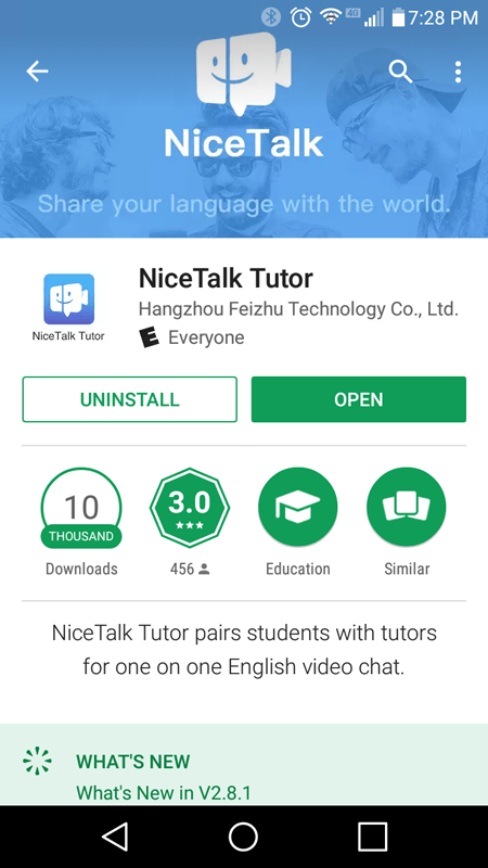 NiceTalk Tutor Basic Information