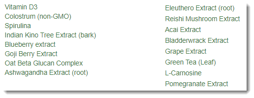 StemAlive Ingredients