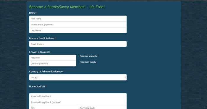 Signing Up For SurveySavvy