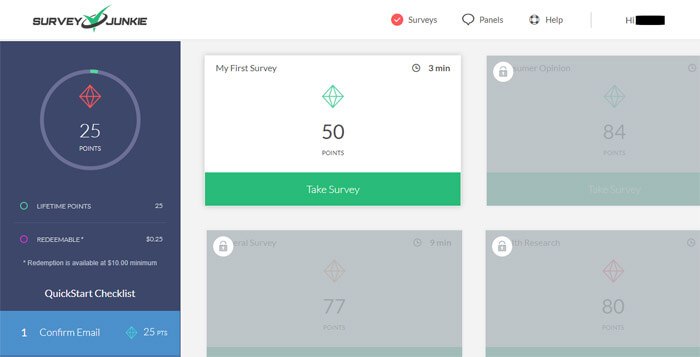 Survey Junkie Main Hub
