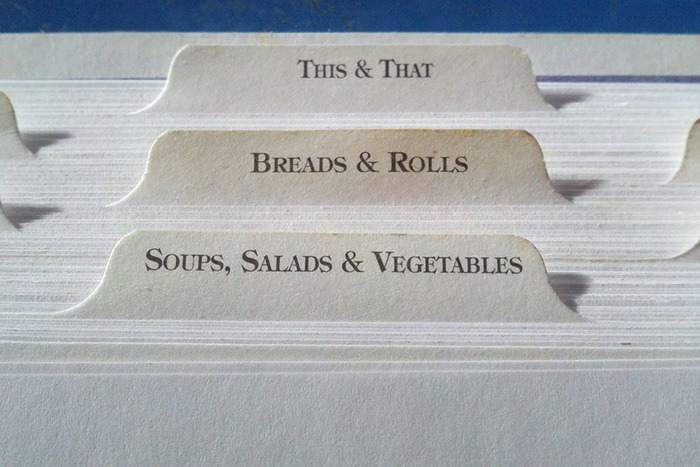 Photo of recipe cards