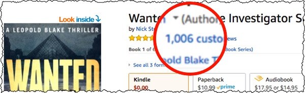 over 1000 reviews on kindle alone for one book