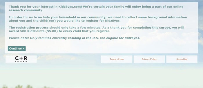 Registering For KidzEyes