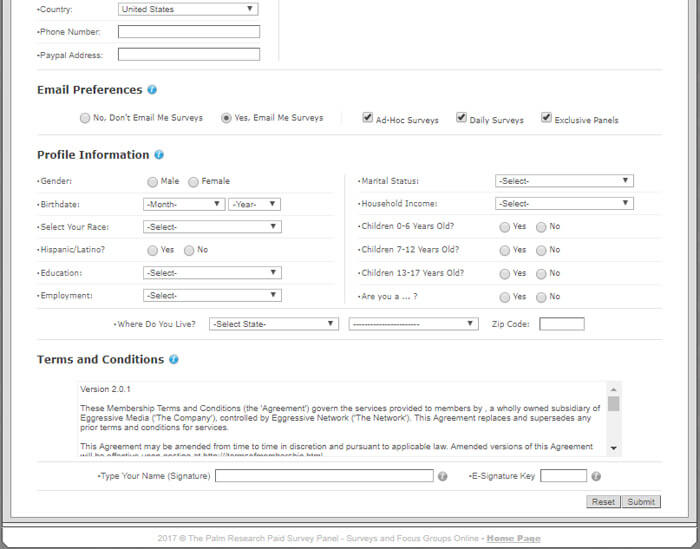 The Second Part Of The Sign Up Process