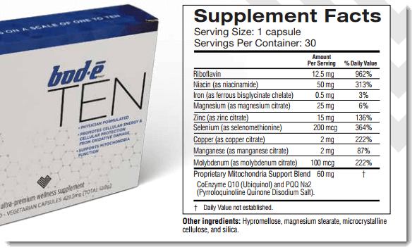 Bode Ten Supplement Facts