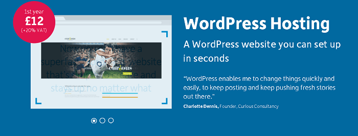WordPress Hosting and Free Website Builder Plans from 123-Reg