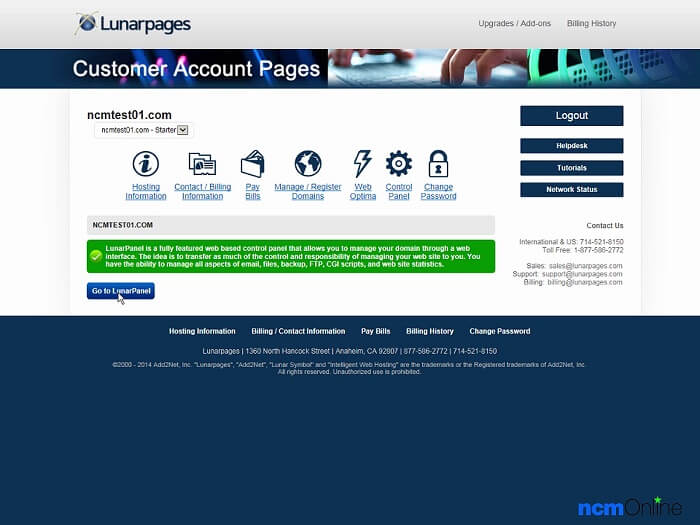 Lunarpages provides business web hosting, along with several other plans