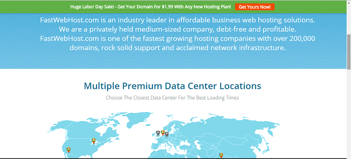 Multiple Premium Data Center Locations from FastWebHost