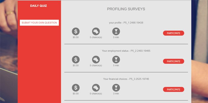 Profiling Surveys On Leger Web