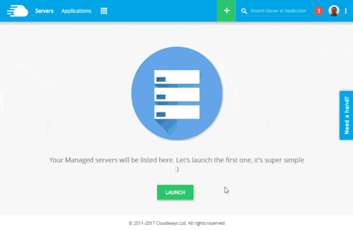 Using Cloudways interface to create a cloud stack