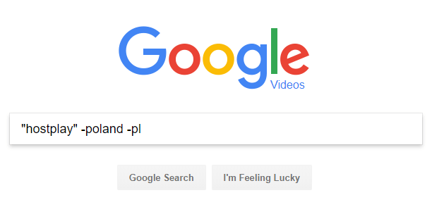 Instead of just searching "hostplay", try "hostplay" -poland -pl