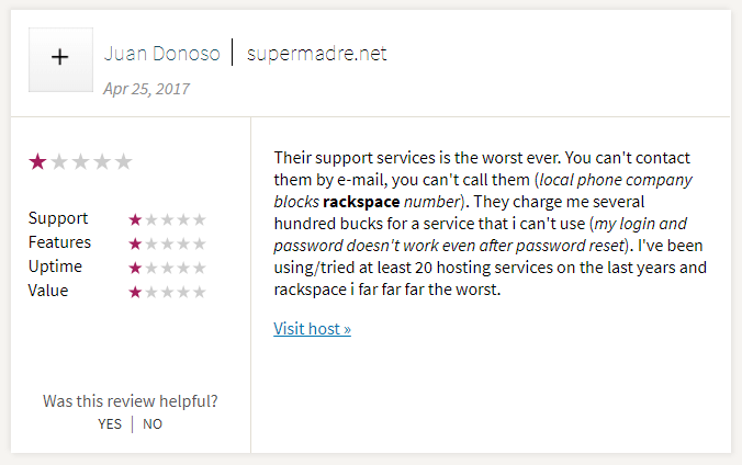 rackspace_review | One More Cup of Coffee A customer complains about Rackspace's poor in-house email