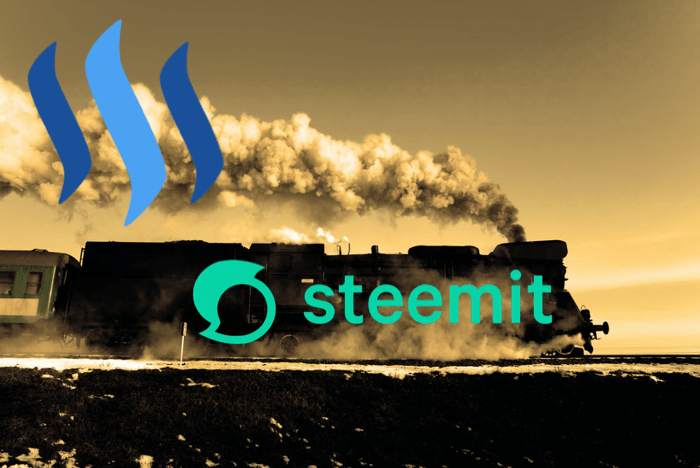 Can You Really Make Money With Steemit - steam powered train on sepia photo with steemit and steem logos make money online mobile email course