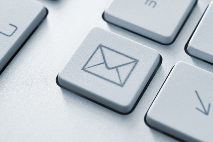 keyboard button with a picture of an envelope representing the Best WordPress Plugins For List Building Email Marketing