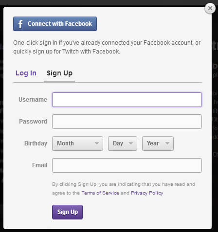 Facebook, Account Creation