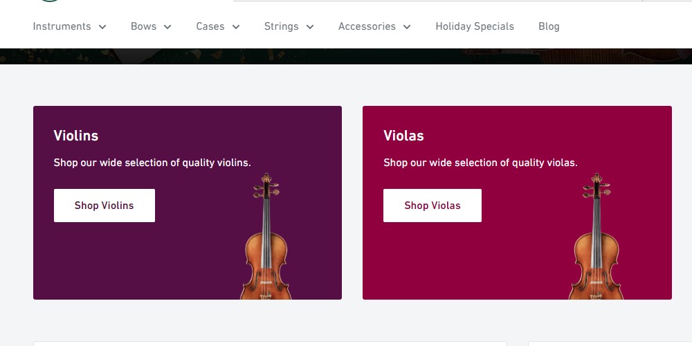 fiddlershop home page