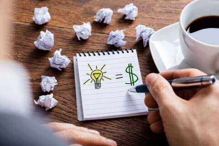 scribbling notes about making money quickly