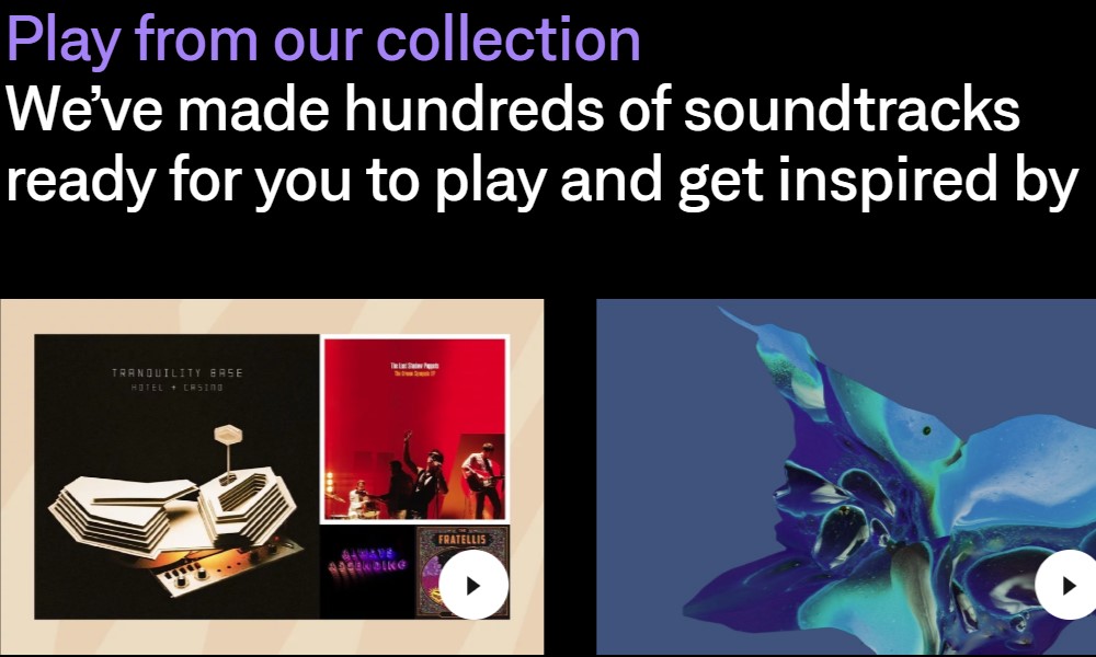 soundtrack your brand home page