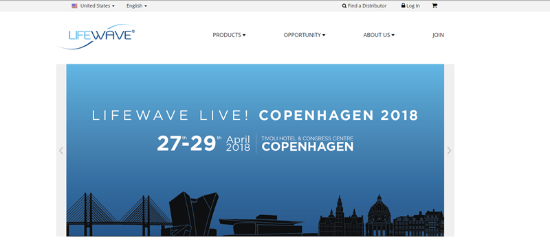 Lifewave screenshot showing a stylized skyline of Copenhagen. 