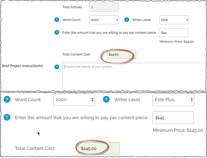 iWriter Elite order total cost