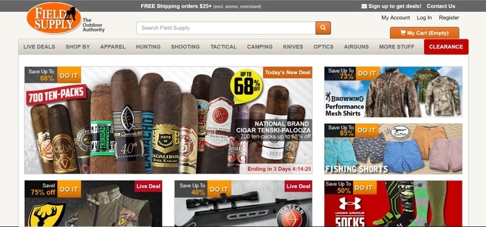 screenshot of the affiliate sign up page for Field Supply