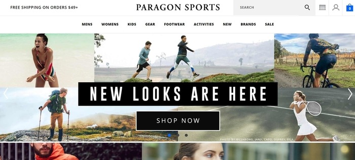 screenshot of the affiliate sign up page for Paragon Sports