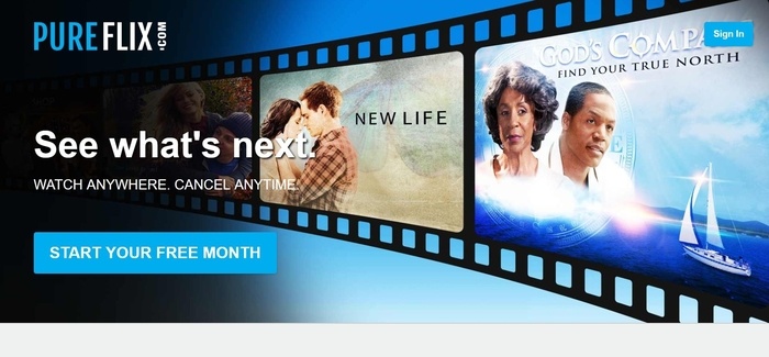 screenshot of the affiliate sign up page for Pure Flix Digital