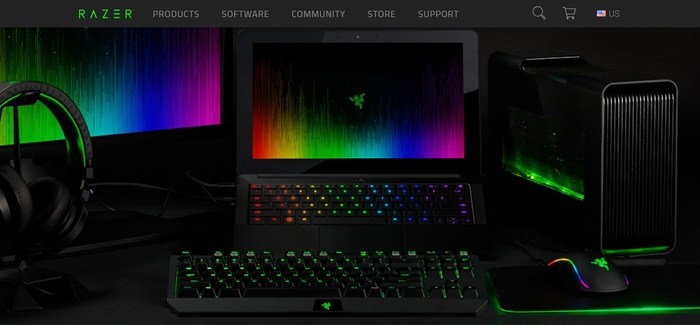 screenshot of the affiliate sign up page for Razer