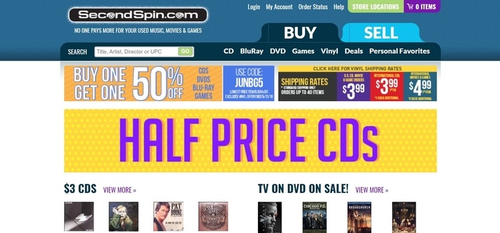 screenshot of the affiliate sign up page for SecondSpin