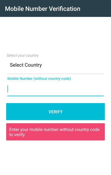 Verifying My Phone Number