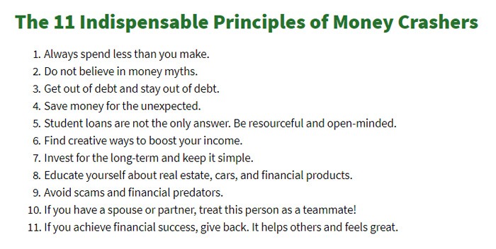 11 Principles Of Money Crashers