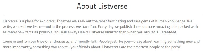 About Listverse