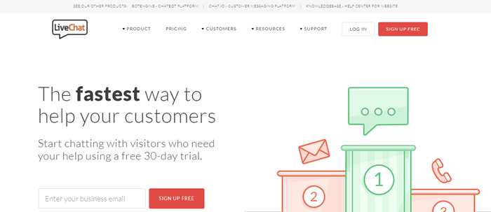 LiveChat website screenshot showing a rewards platform with positions 1, 2 and 3. Text talks about the fastest way to help customers. 