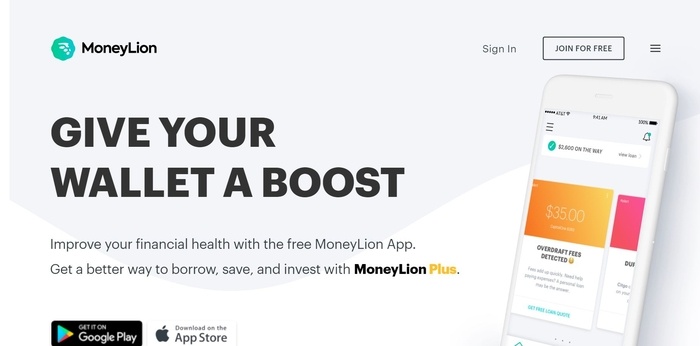 screenshot of the affiliate sign up page for MoneyLion