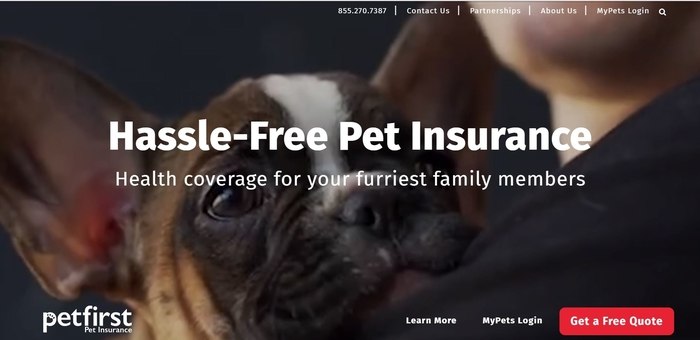 screenshot of the affiliate sign up page for PetFirst