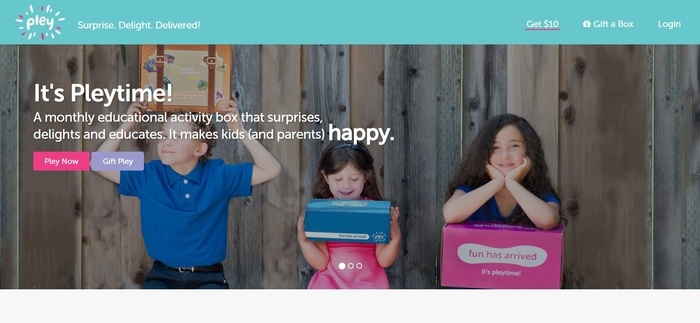 screenshot of the affiliate sign up page for Pley
