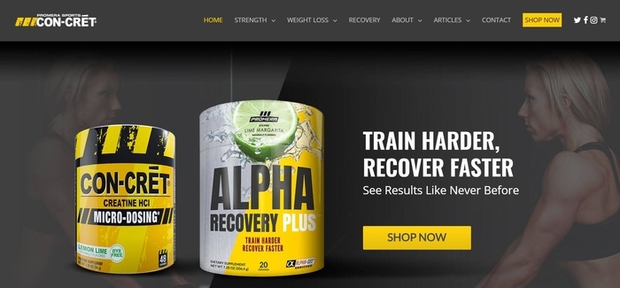 screenshot of the affiliate sign up page for ProMera Sports