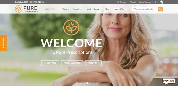 screenshot of the affiliate sign up page for Pure Prescriptions