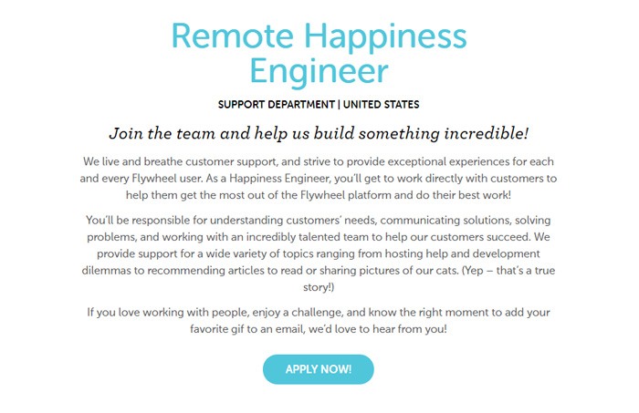 Remote Happiness Engineer