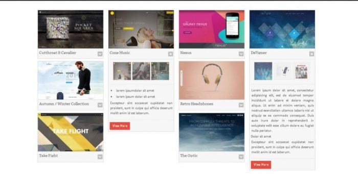 WordPress Portfolio Gallery | One More Cup of Coffee A grid display of different portfolios on a website. Each portfolio has a title and a thumbnail, and some have a brief description.